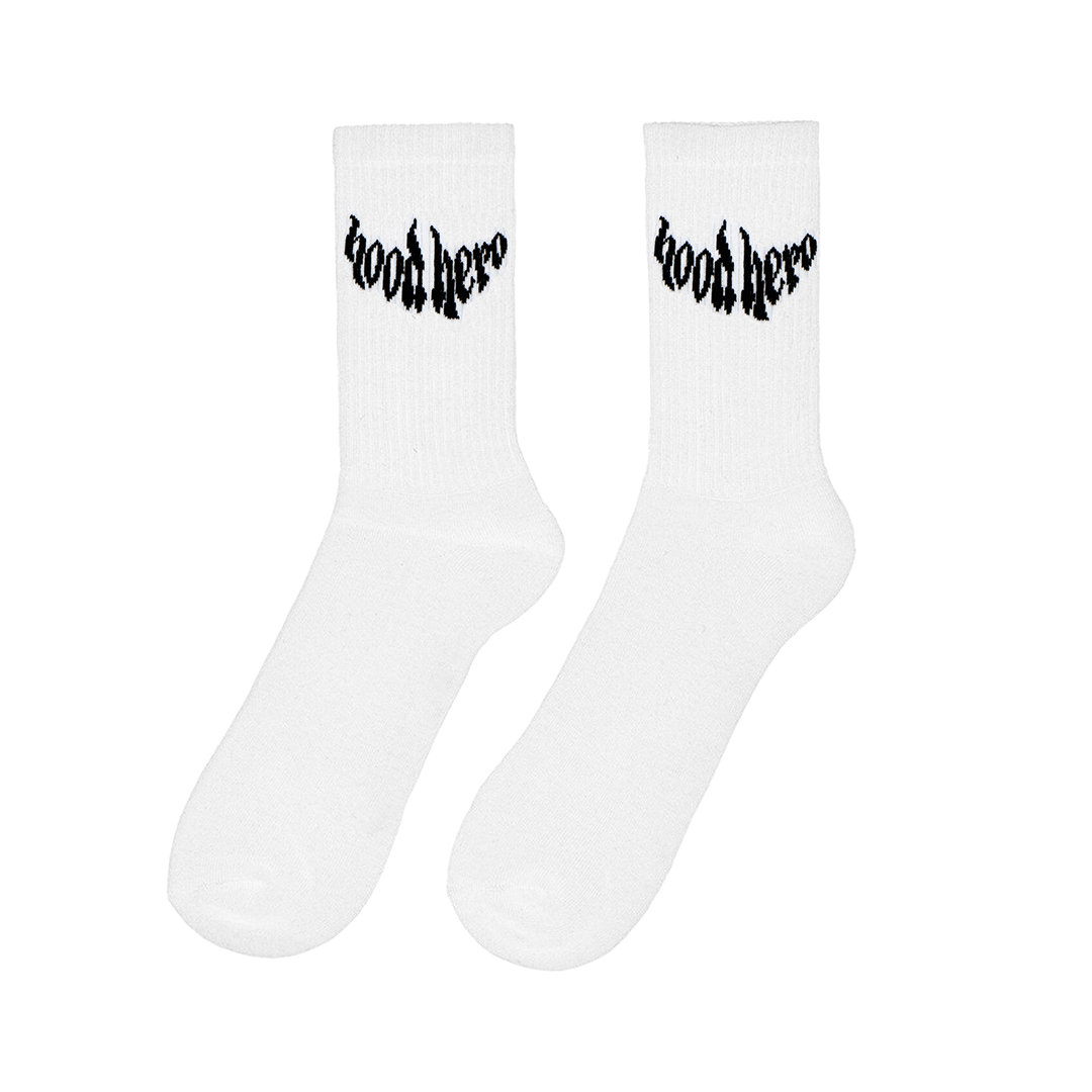 Socks Street Heart - White